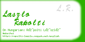 laszlo rapolti business card